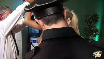 Blonde and brunette individuals from russia successfully navigate the immigration process by engaging in a sexually explicit activity involving four participants