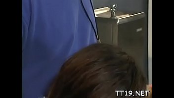 Girl's arse left gaping