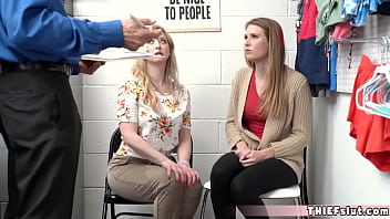 Threesome with two teen shoplifter chicks Threesome with two teen shoplifter chicks