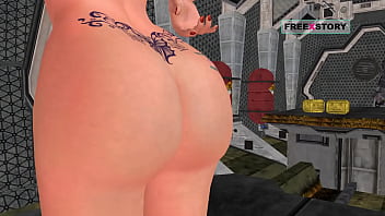 Animated 3d cartoon indian girl giving various sex poses and masturbating using banana