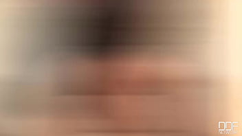 Interview extraordinaire busty babe fingers shaved pussy