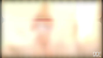 Interview extraordinaire busty babe fingers shaved pussy