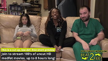 Giggles' feet love rubbing all over a giant hot rock at the beach on beat2feetcom