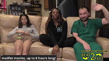 Giggles' feet love rubbing all over a giant hot rock at the beach on beat2feetcom