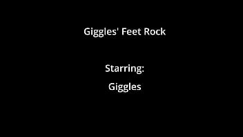 Giggles' feet love rubbing all over a giant hot rock at the beach on beat2feetcom