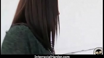 White girl convinced to swallow cum from black cock 3