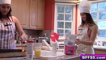 Sexy babes shared a huge cock on valentines day