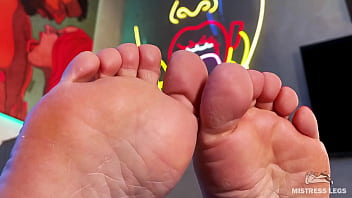 Wiggling toes on the table in front of your face