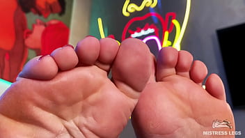 Wiggling toes on the table in front of your face