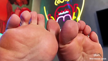 Wiggling toes on the table in front of your face