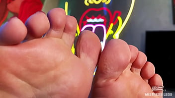 Wiggling toes on the table in front of your face