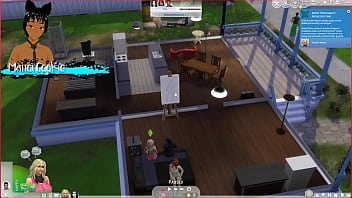 Sims 4 revisting the sims and having a milf and a goth milf live together and have sex with different people