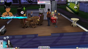 Sims 4 revisting the sims and having a milf and a goth milf live together and have sex with different people
