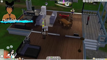 Sims 4 revisting the sims and having a milf and a goth milf live together and have sex with different people