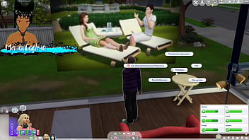 Sims 4 revisting the sims and having a milf and a goth milf live together and have sex with different people