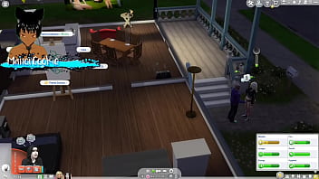 Sims 4 revisting the sims and having a milf and a goth milf live together and have sex with different people