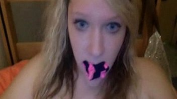 Chubby Blonde Licks Her Big Tits And Puts Her Underwear Inside Her Pussy thumbnail