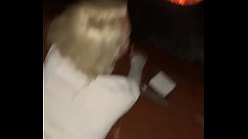 Almost caught fucking by the fire