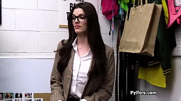 Spoiled brunette thief drilled doggystyle