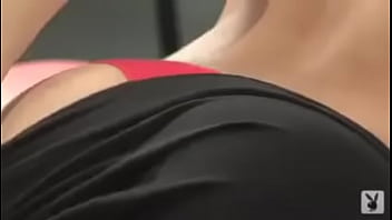 Brunette working out while naked