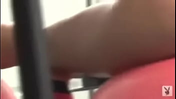 Brunette working out while naked