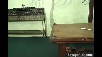 Attractive brunette babe is bound as she