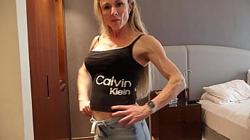 Strutting in denim ending in nothing gianna’s ck runway