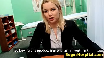 Real patient with bigtits gets banged by dr