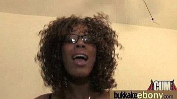 Big tit ebony does a blow bang 19