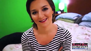 Petite green eyed beauty kylie sucks a cock and gets her pussy fucked