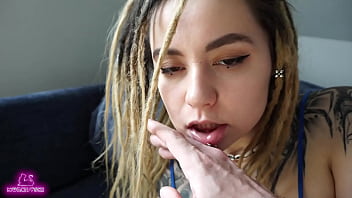 I'm pestering my dreadlocked friend because she's too sexy sprawled out on the couch