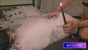 Revealme curvy babe massage hot wax back and tit drip fetish
