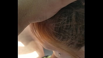 Getting a bj in her g strings