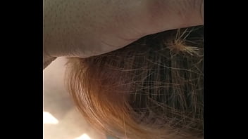 Getting a bj in her g strings