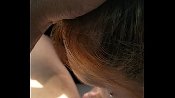 Getting a bj in her g strings