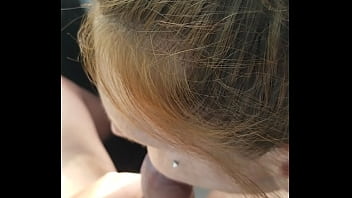 Getting a bj in her g strings