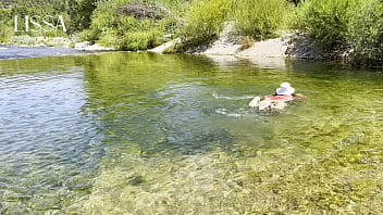 Walk and sex outdoors fucking interrupted by something unexpected the best blowjob and cum in my ass