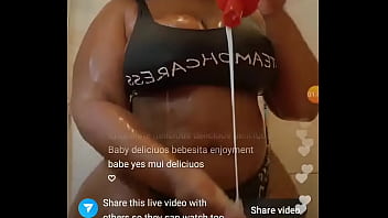 Female cleaning herself