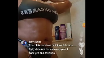 Female cleaning herself