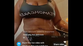 Female cleaning herself