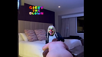 Gibby receives some sloppy joe from a big ho