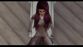 Girl in fishnet fucked