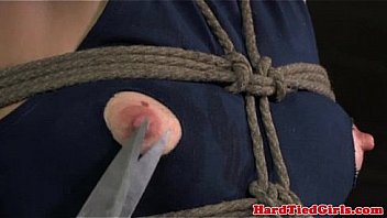 Shrimp tie bondage slut