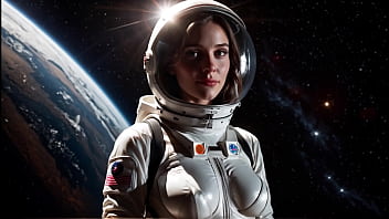 Sex in space fucked her pussy and ass space creampie cum flows out of pussy ai generated