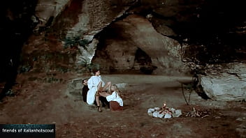 Beautiful blonde and brunette girl fucked by a male with a big cock