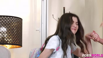 Bi curious teen cuties have a wildly twisted threesome gp1585