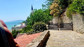 Visiting a castle in beatiful sea promenade town holiday vlog