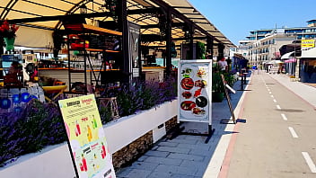 Visiting a castle in beatiful sea promenade town holiday vlog