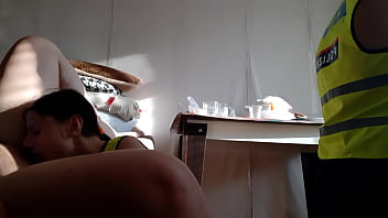 Passionate sex of three cop girls