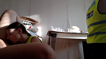 Passionate sex of three cop girls